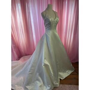 Demetrios Halter Wedding Dress Size 10